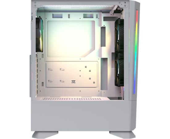 COUGAR | MX430 Air RGB White | PC Case | Mid Tower / Air Vents Front Panel with ARGB strips / 3 x ARGB Fans / 4mm TG Left Panel
