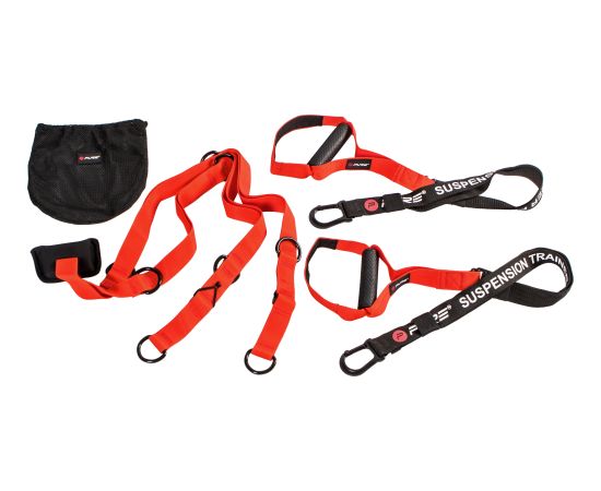 Pure2Improve Suspension Trainer Pro Black/Red, 70% Pp, 15% Plastic, 10% Metal, 5% Nylon