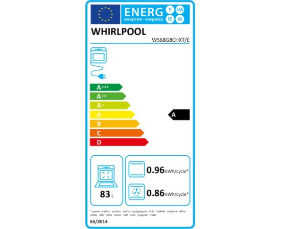 Whirlpool WS68G8CHXE Gāzes plīts