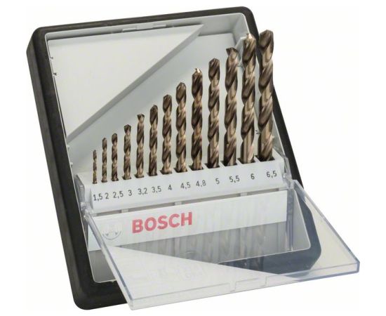 Metāla urbju komplekts Bosch HSS-CO; 1,5-6,5 mm; 13 gab.