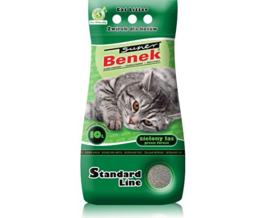 Żwirek dla kota Super Benek Standard Zielony las 10 l