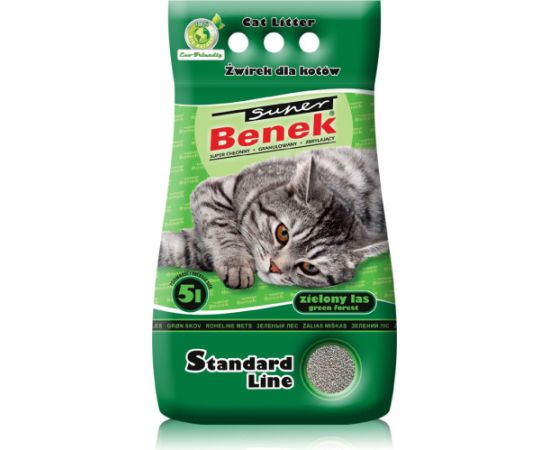 Żwirek dla kota Super Benek Standard Zielony las 5 l