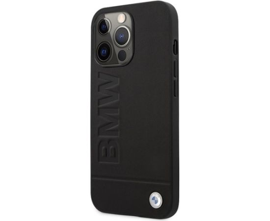 BMW BMHMP14XSLLBK iPhone 14 Pro Max hardcase Signature Logo Imprint Magsafe Telefona maciņš