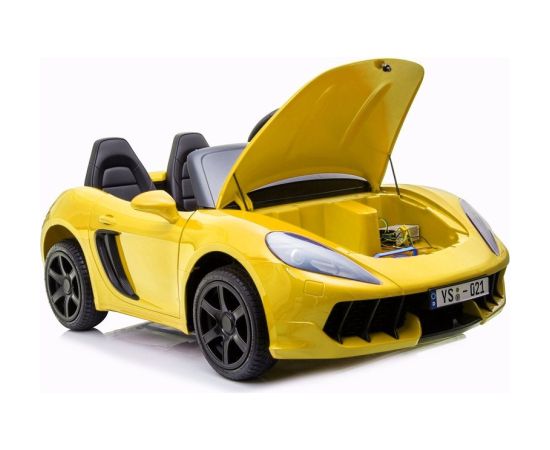 Lean Cars divvietīgā bērnu elektriskā automašīna YSA021A, dzeltena