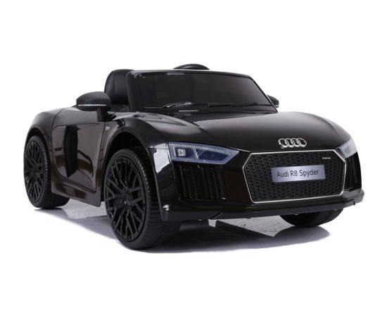 Audi R8 vienvietīgs elektromobilis, melns