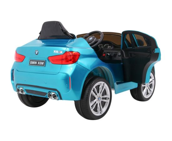 Bērnu elektromobilis "BMW X6M", zils - lakots