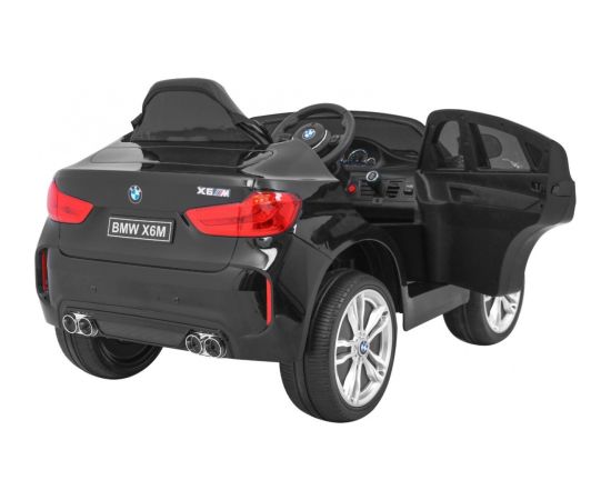 BMW X6M vienvietīgs elektromobilis, melns