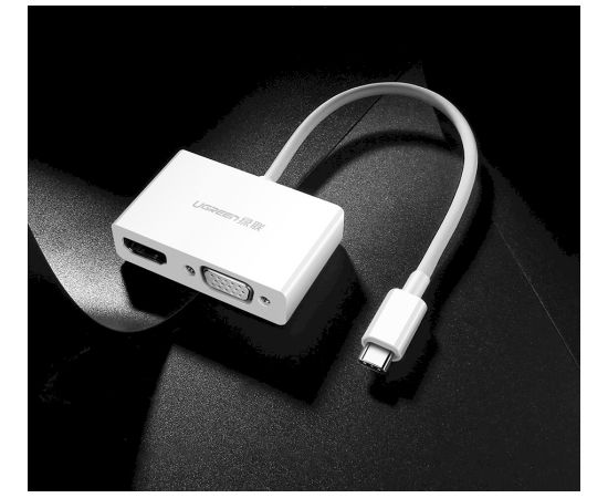 Ugreen adapter video converter USB Type C - HDMI | VGA white (MM123)