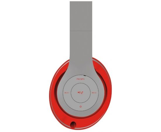 Omega Freestyle наушники + микрофон FH0916, серый/красный