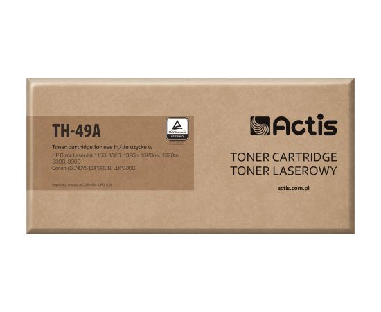 Actis TH-49A Printer Toner cartridge HP, Canon, Compatible with HP 49A Q5949A, Canon CRG-708;  Standard;  2500 pages;  black. new 100 %.