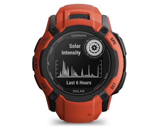 Garmin Instinct 2X Solar 2.79 cm (1.1") MIP 50 mm Digital 176 x 176 pixels Touchscreen Red GPS (satellite)