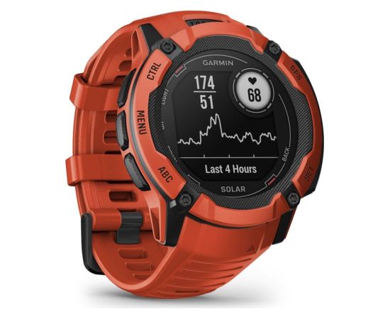 Garmin Instinct 2X Solar 2.79 cm (1.1") MIP 50 mm Digital 176 x 176 pixels Touchscreen Red GPS (satellite)