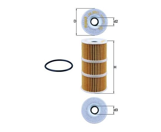 EĻĻAS FILTRS MAHLE OX389/1D OPEL RENAULT