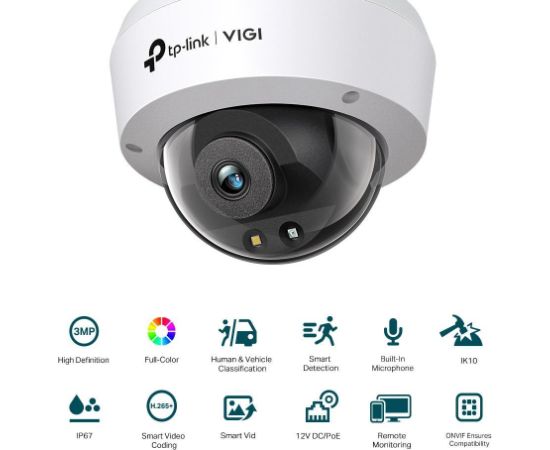 NET CAMERA 3MP IR DOME/VIGI C230(4MM) TP-LINK