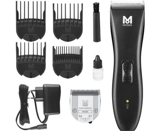MOSER PROFESSIONAL CORDLESS HAIR CLIPPER NEO BLACK - Mašīnīte matu griešanai, uzlādējama