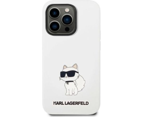 Karl Lagerfeld KLHMP14LSNCHBCH iPhone 14 Pro 6,1" hardcase biały|white Silicone Choupette MagSafe