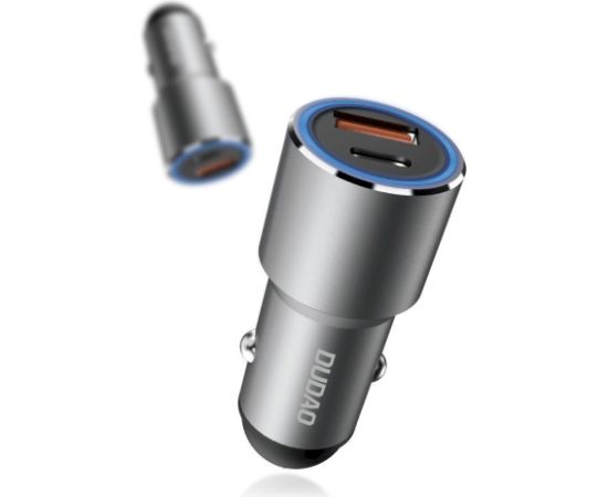 Dudao car charger USB | USB Typ C Power Delivery Quick Charge 22,5 W gray (R4PQ)