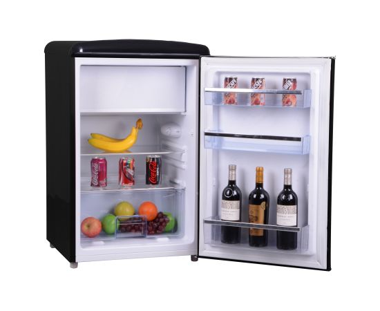 Refrigerator Ravanson R4TT108RNE, Retro Vintage Black