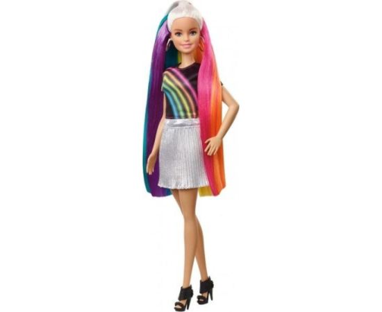 Lalka Barbie Mattel - Tęczowe włosy (FXN96)