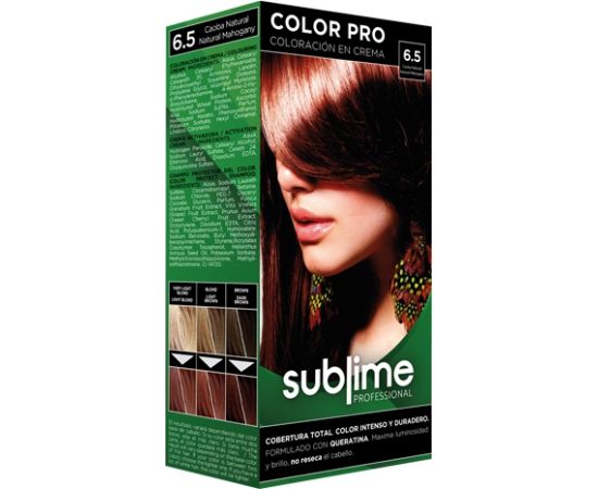 EC SUBLIME PROFESSIONAL HAIR COLOR CREAM COLOR PRO 6.7 INTENSE RED 50 ML - Matu krāsa ar keratīnu