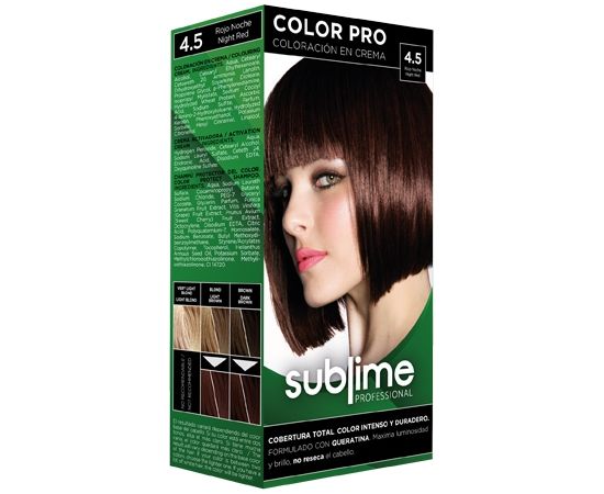 EC SUBLIME PROFESSIONAL HAIR COLOR CREAM COLOR PRO 4.5 NIGHT RED 50 ML - Краска для волос с кератином