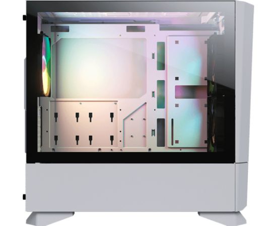 COUGAR | MG140 Air RGB White | PC Case | Mini Tower / Air Vents Front Panel / 3 x ARGB Fans / 4mm TG Left Panel