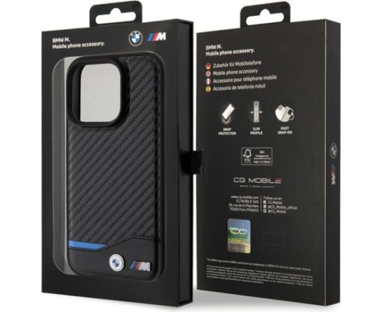 BMW PU Carbon Case Защитный Чехол для Apple iPhone 15 Pro