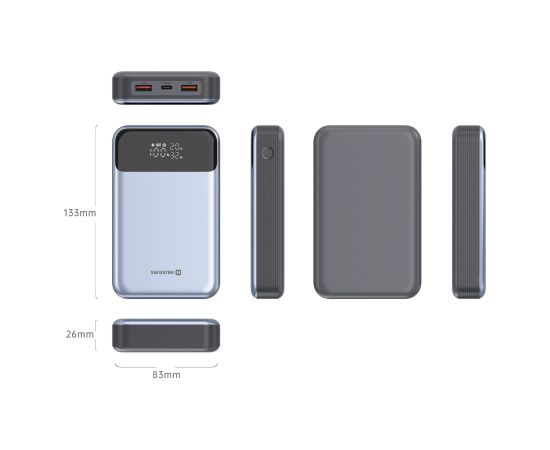 Swissten Power Bank Ārējas uzlādes baterija Datoram 20000 mAh / 100W