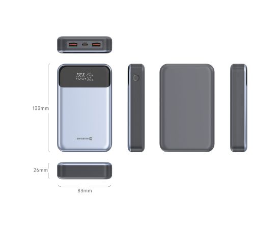 Swissten Power Bank для Ноутбука  20000 mAh / 100W