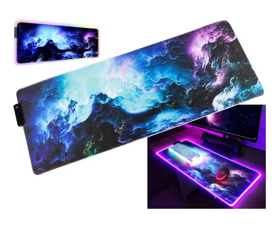 Goodbuy Cosmic Waves XXL spēļu peles paliktnis RGB | 900 x 400| 7 režīmi