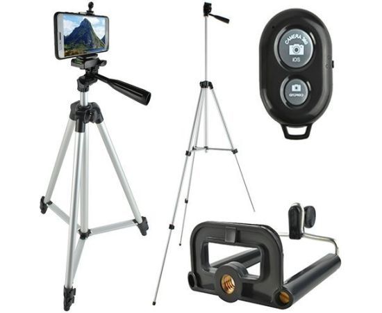 Fusion 3SET statīvs un turētājs tālruņiem un kamerām Selfie - Stick nūjas
