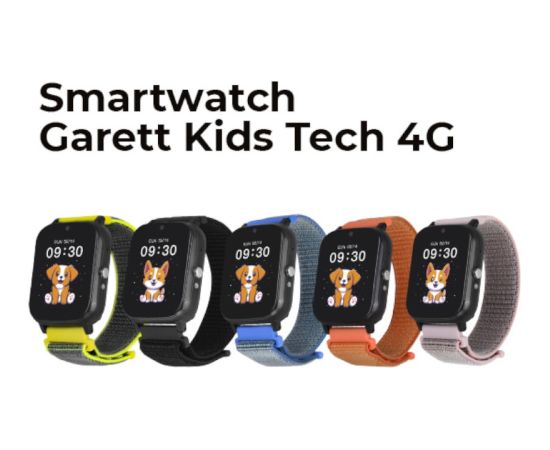 Išmanusis laikrodis vaikams su lietuvišku meniu Garett Kids Tech 4G Green velcro