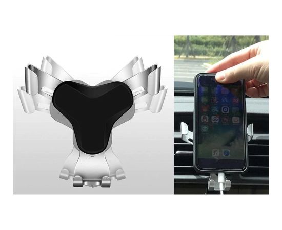 Goodbuy Гравитационный автомобильный держатель телефона в вентиляционном отверстии черный