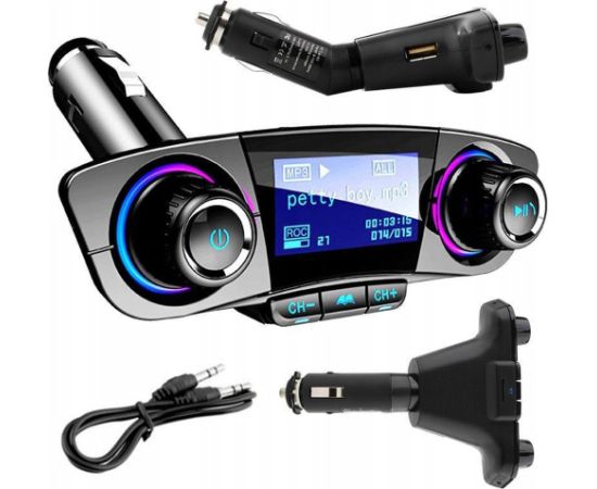 Goodbuy UFO auto fm raidītājs 2.1A | usb flash | sd | bluetooth 5.0 melns