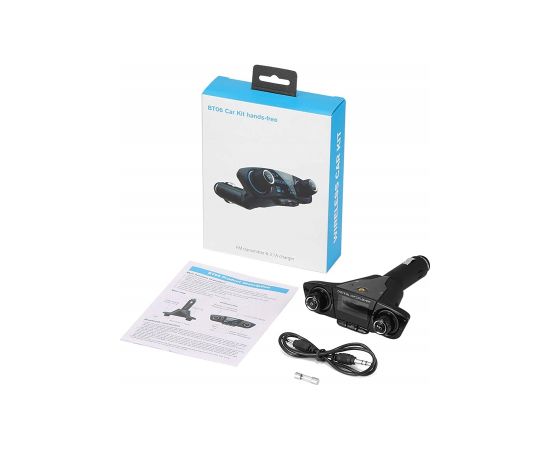 Goodbuy UFO auto fm raidītājs 2.1A | usb flash | sd | bluetooth 5.0 melns