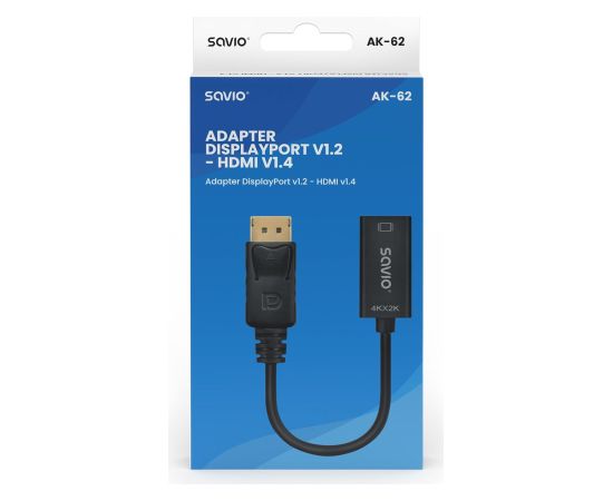 Savio AK-62 video cable adapter 0.2 m DisplayPort HDMI