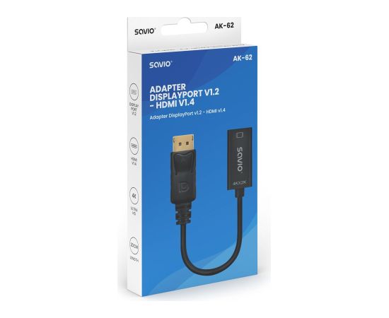 Savio AK-62 video cable adapter 0.2 m DisplayPort HDMI