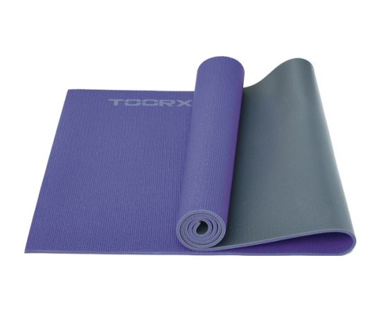 Коврик для йоги Toorx MAT177 PVC 173x60x0,6 PVC Фиолетовый / серый