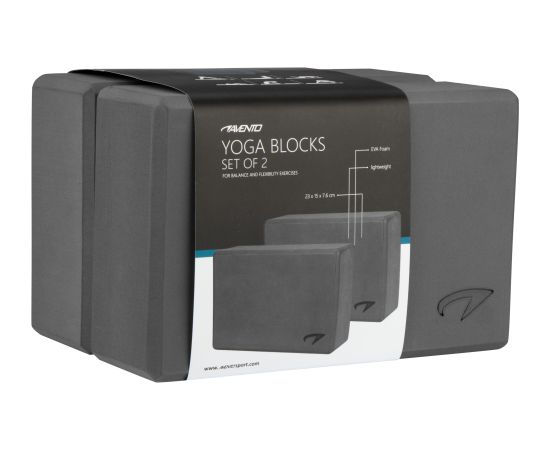 Yoga brick AVENTO 42YA 2pcs Grey