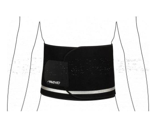 waist trimmer belt AVENTO 44SI adjustable S/M Black/Silver grey Принадлежности для фитнеса