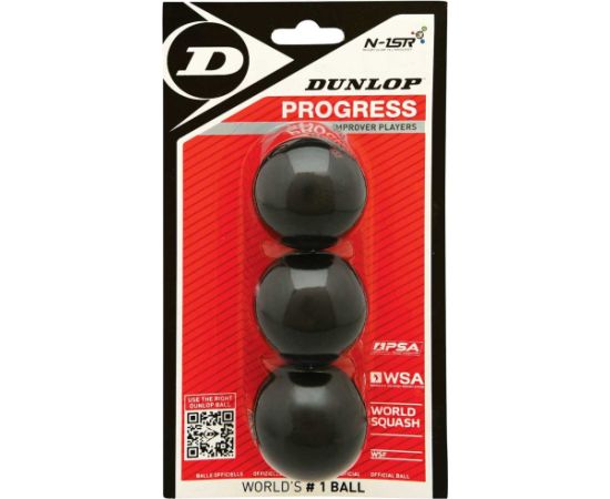 Squash ball Dunlop PROGRESS 3-blister