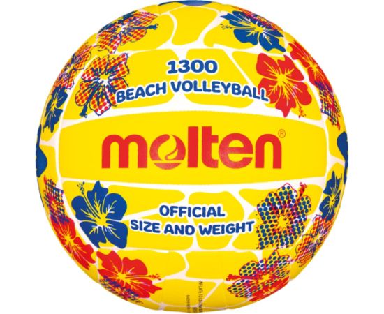 Beach volleyball MOLTEN V5B1300-FY, synth. leather size 5