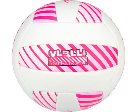 Volleyball ball AVENTO 16VF Pink/White PVC leather