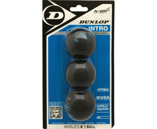 Squash ball Dunlop INTRO 3-blister