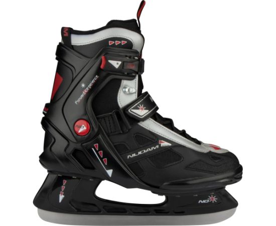 Hockey skates NIJDAM 3352 Semisoft boot 40 Black/Silver