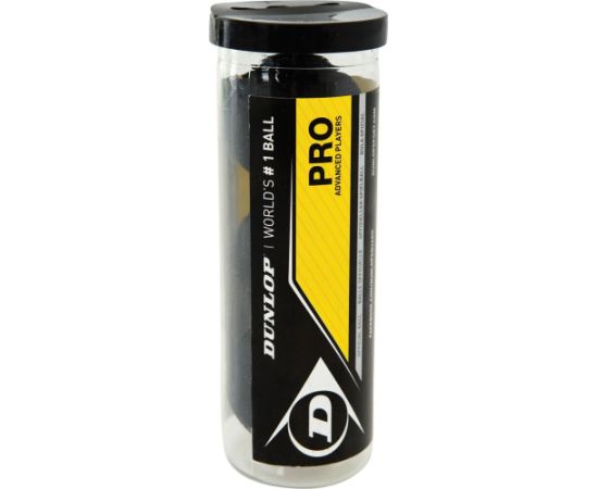 Squash ball Dunlop PRO 2 yellow dots 3-tube WSF/PSA/WSA official