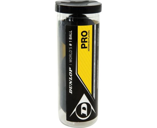 Squash ball Dunlop PRO 2 yellow dots 3-tube WSF/PSA/WSA official