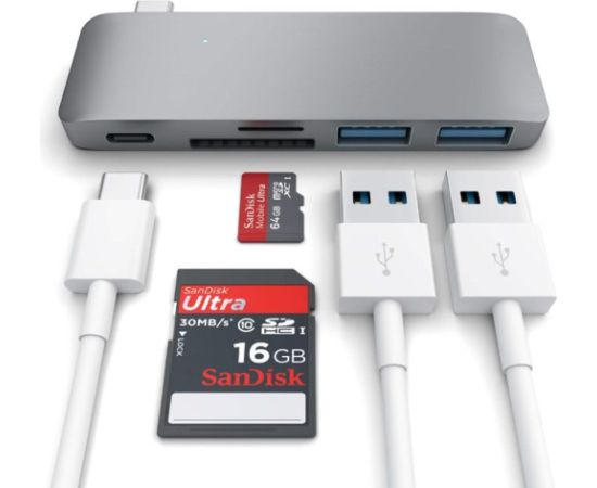 HUB USB Satechi 1x SD 1x USB-C 1x microSD  + 2x USB-A 3.0 (ST-TCUPM)