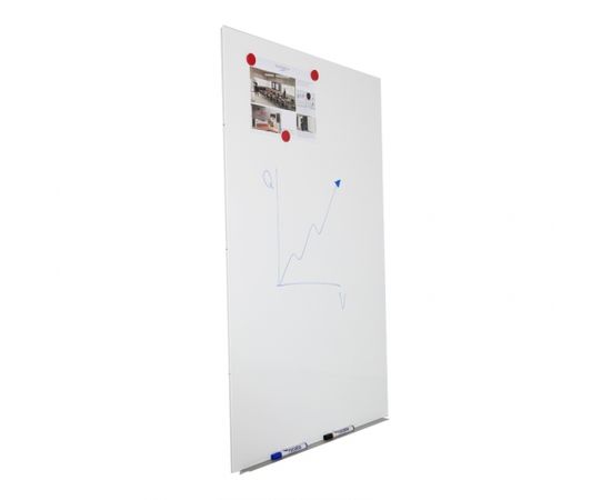 Magnētiskā tāfele ROCADA Skin Matt, 75 x 115 cm, baltā krāsa