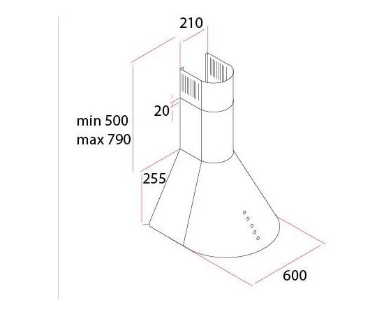 Cooker hood Schlosser H3560W750